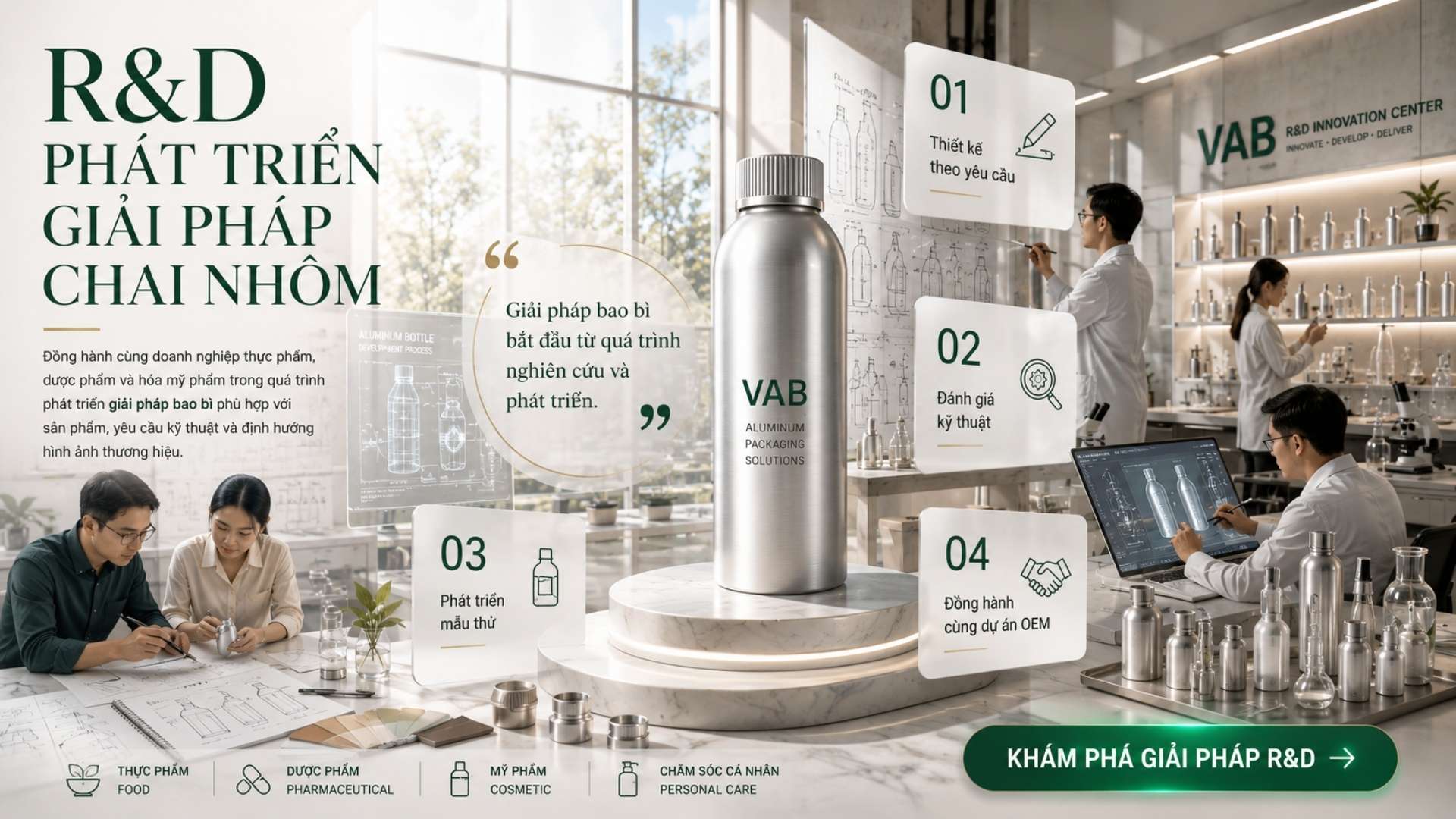 Nghiên cứu và phát triển giải pháp chai nhôm cao cấp phù hợp hơn cho từng dự án