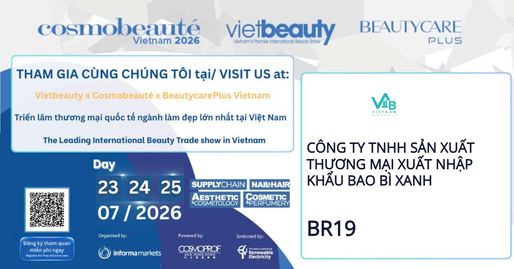 VAB Tham Gia Vietbeauty 2026 | Booth BR19, Hall B