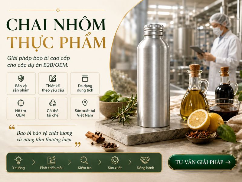 Chai Nhôm Cho Ngành Thực Phẩm