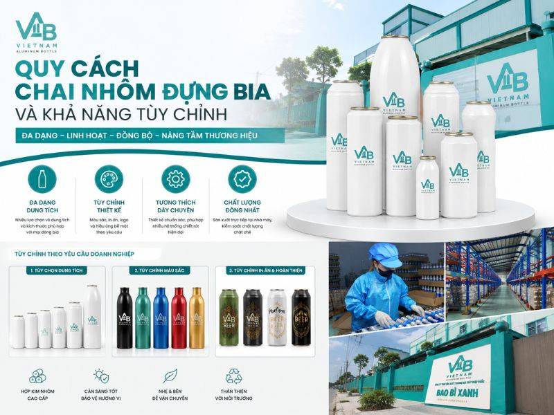 Quy Cách Chai Nhôm Đựng Bia Và Khả Năng Tùy Chỉnh