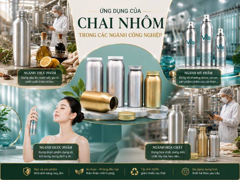 Ứng Dụng Của Chai Nhôm Trong Các Ngành Công Nghiệp
